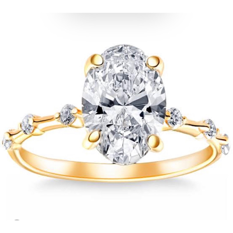 CVD Diamond Solitaire Ring แหวนเพชรแท้ ทองคำ 9K 1.05 ct HPHT Lab Grown Diamond น้ำ 100 (D) VS1 ทองคำ