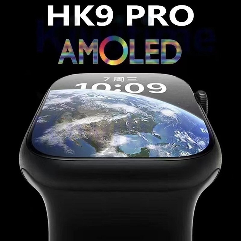 ของแท้ HK9 Pro AMOLED สมาร์ทวอทช์ เข็มทิศ Series 9 บลูทูธ โทรออกได้ ฟิตเนส กีฬา นาฬิกา GPS สําหรับ Android และ ios