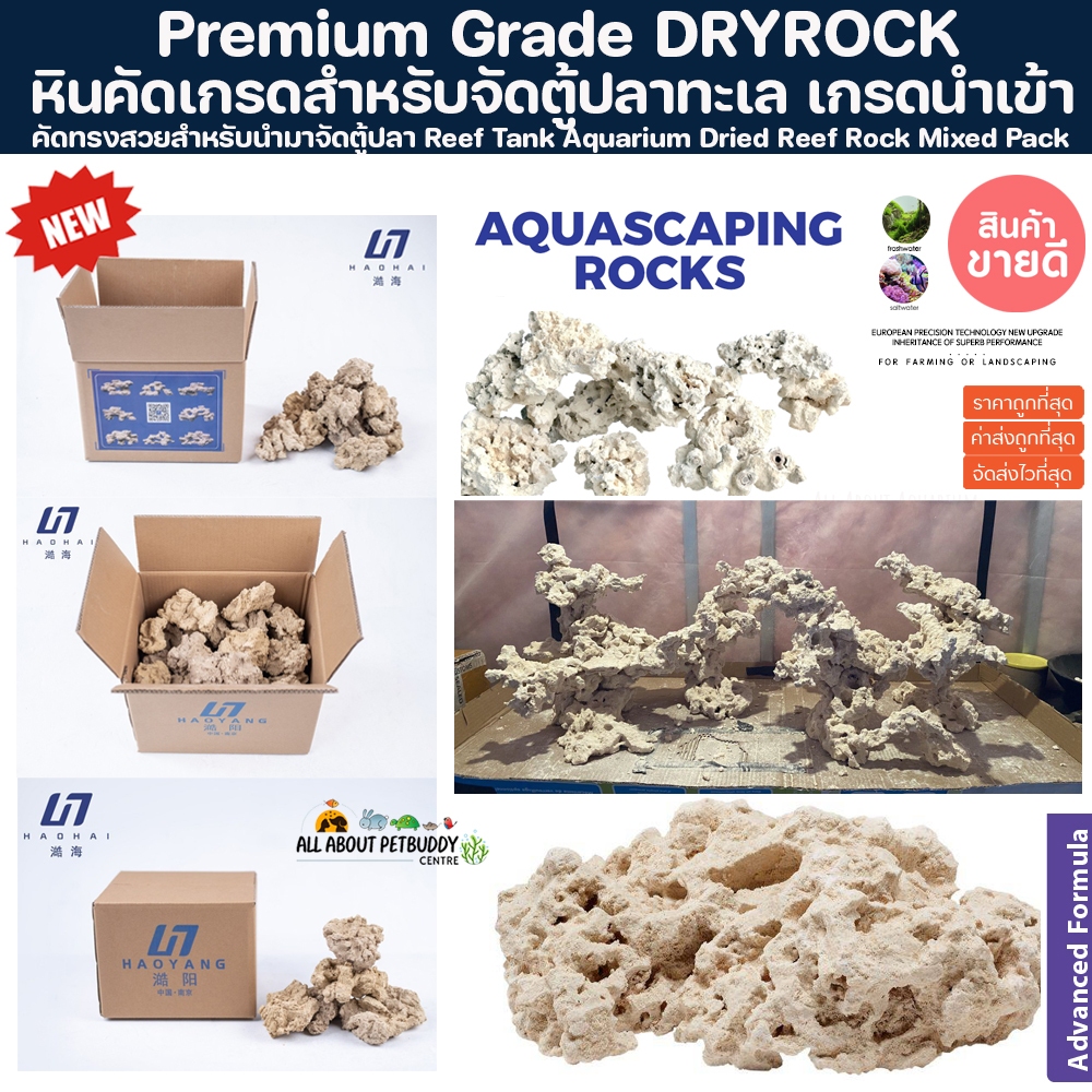 Vastocean DRY ROCK หินนำเข้าคัดเกรดทรงสวย สำหรับจัดตู้ปลาทะเล The Best Dry Rock For Aquascaping Saltwater Aquariums ปลา