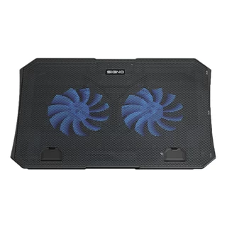 SIGNO CP-511 พัดลมระบายความร้อนโน๊ตบุ๊ค Notebook Cooling Pad 2 ใบพัด ไฟ LED ปรับระดับได้ มีพอร์ต USB