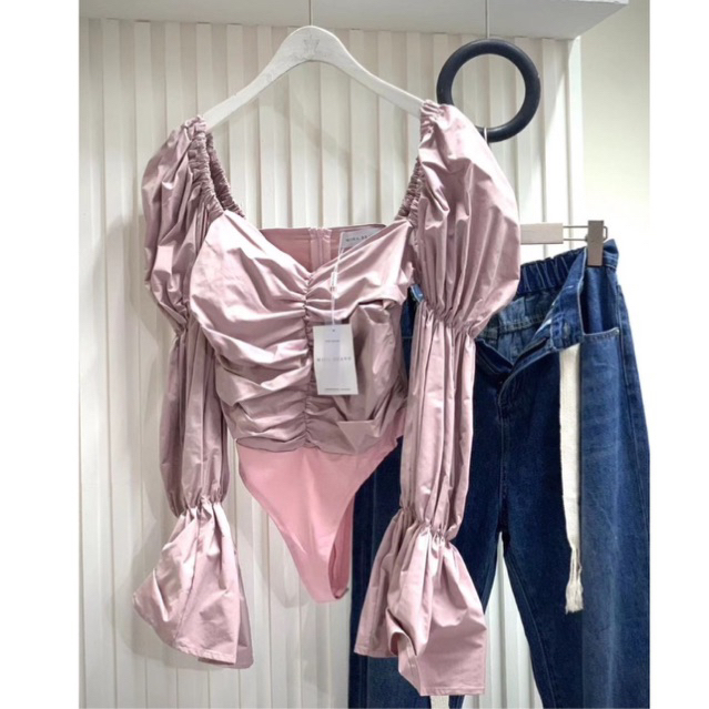 SALE Mika เสื้อแขนยาว สไตล์ญาญ่า แต่งบอดี้สูททรงสวยสุดๆ รูปที่ 6