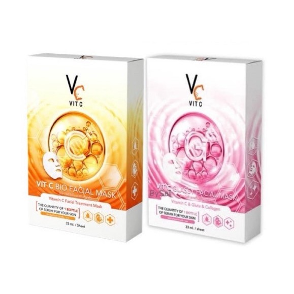 ซื้อ มาส์กหน้า VCน้องฉัตร Ratcha Vit c bio facial mask Mask / Vit C Glassy Facial Mask ( 1 ซอง)