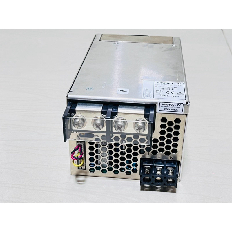 Power Supply TDK-LAMBDA  HWS600-24 รุ่น 24V 27A  630W รองรับไฟ  100-240VAC ปรับไฟได้ง่าย 16V-31V DC