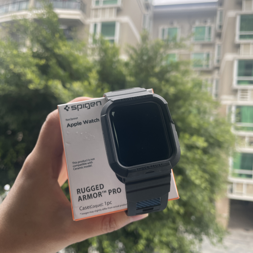 SPIGEN for iWatch Ultra 49 มม series 8 7 6 5 4 SE 41 มม. 45 มม. 44 มม. 40 มม. รุ่น แข็งแรงทนทานแบบ ชุดกล่อง+ สายรัดข้อมื