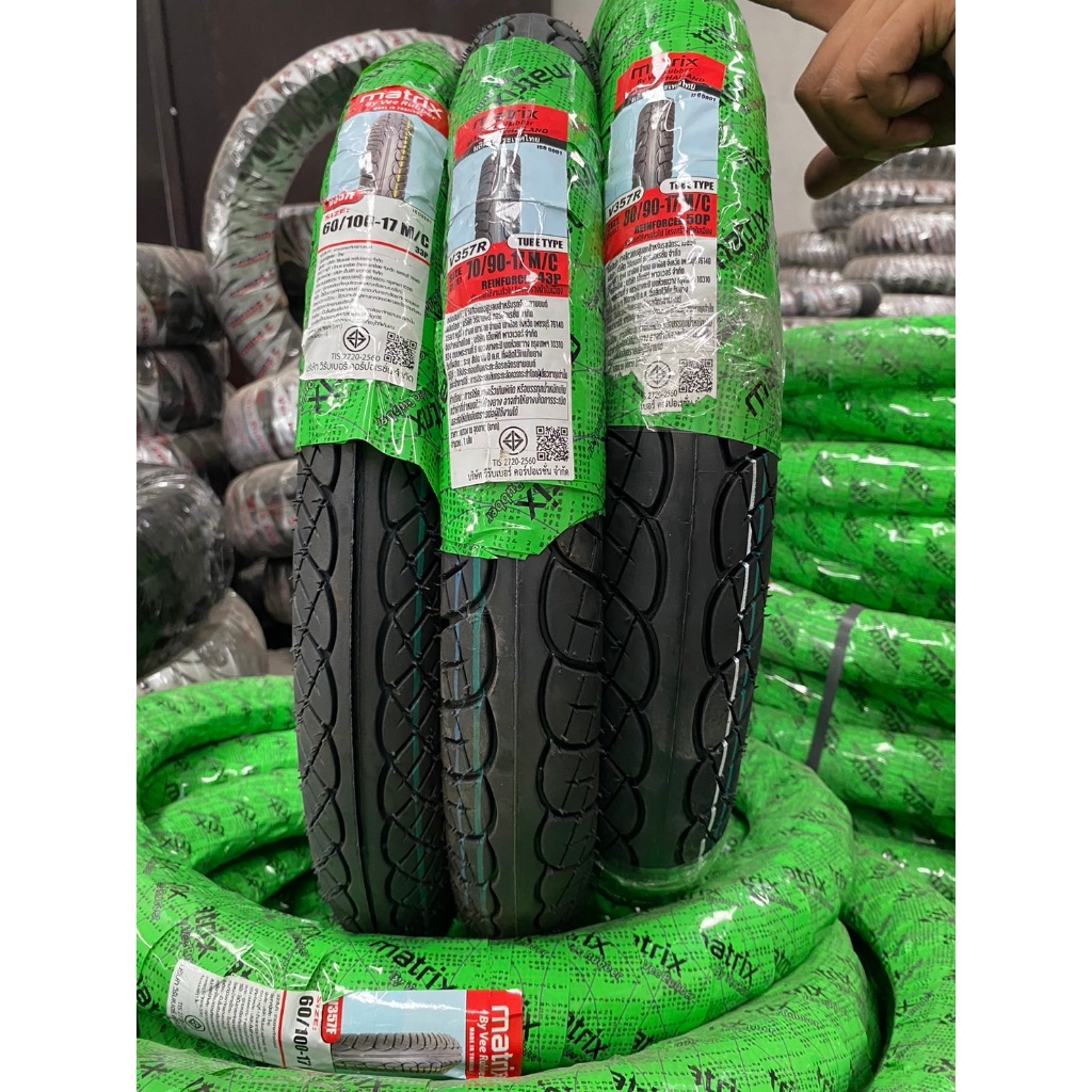ยางนอกมอเตอร์ไซค์ Matrix By Vee rubber V357 ขนาด60/100-17ปี25,70/90-17ปี25,80/90-17ปี25 TT