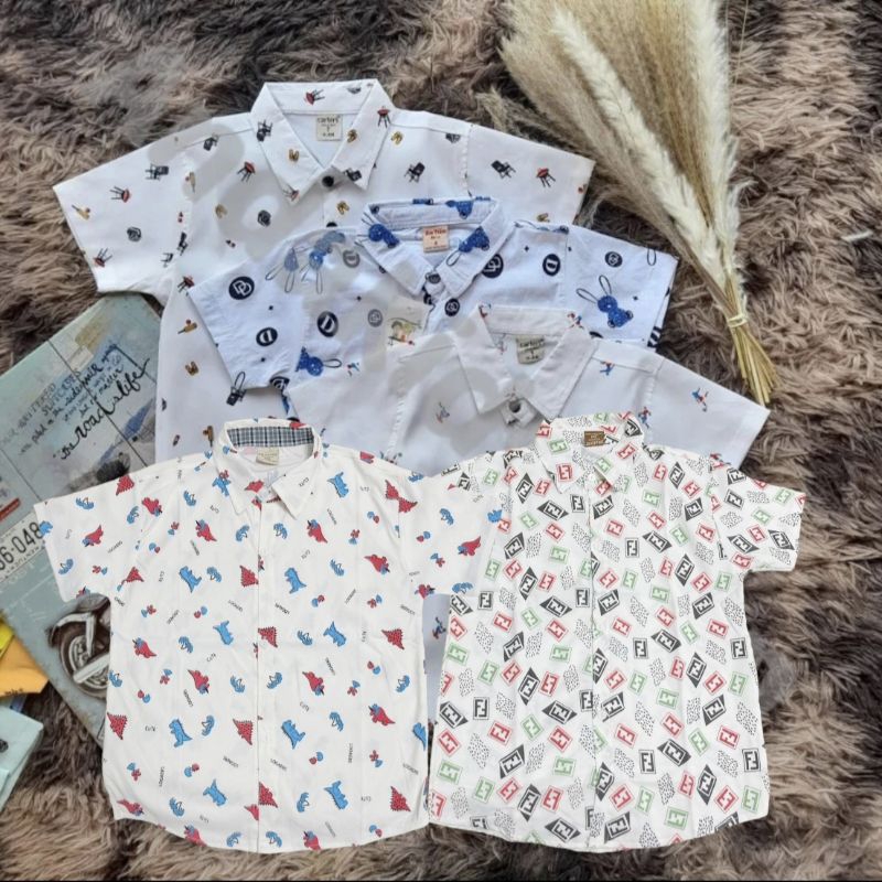เสื้อเชิ้ตเด็ก แขนสั้น เลือกสีได้แต่คละลาย ราคา ถูกที่สุด ดีลบีเคเค แกลเลอรีภาพที่ 7