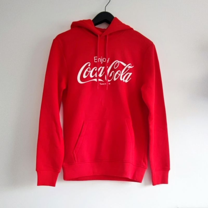 เสื้อฮู้ด H&amp;M x Coca Cola สีแดง