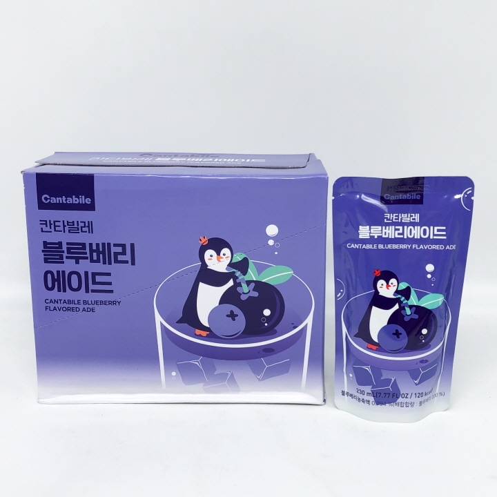สำเร็จรูปพร้อมดื่ม น้ำถุงเกาหลี 230ML รสบลูเบอร์รี่ พีช องุ่น น้ำผลไม้ซองเกาหลี 칸타빌레 ราคา ถูกที่สุด ดีลบีเคเค แกลเลอรีภาพที่ 4