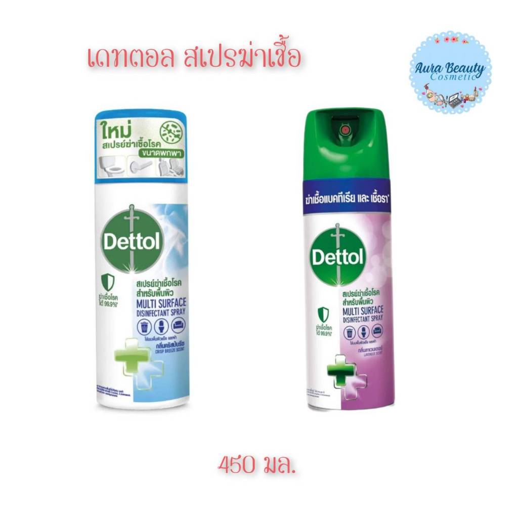 (1ขวด) Dettol Disinfectant Spray450 มล. เดทตอล สเปรฆ่าเชื้อ