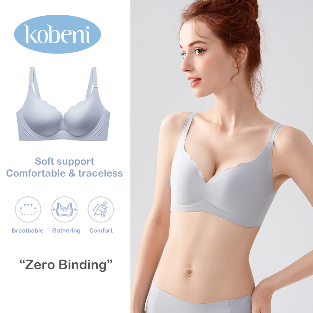 ⭐KOBENI⭐เจลลี่บรา บราไร้ขอบ ไร้โครง ใส่สบาย เนื้อผ้านิ่ม เก็บทรงดี เก็บเนื้อด้านข้าง กระชับไม่รัด