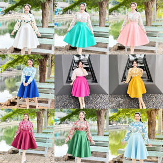 กระโปรงผ้าโฟม ทรงย้วย ยาว28 นิ้ว เอว 26 - 32  👗งานวัด ย้อนยุ…