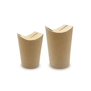 แบบแพ็ก [50ชิ้น] แก้วกระดาษผนังชั้นเดียวฝาในตัว 8/12oz LIDLESS Paper Cup