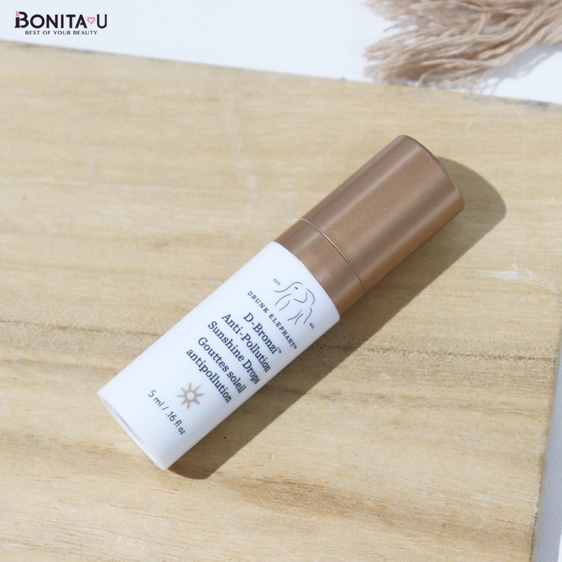⚡️ส่งทันที⚡️ ผลิต 08/24 Drunk Elephant D-Bronzi Anti-Pollution Sunshine Drops Booster & Bronzer 5ml