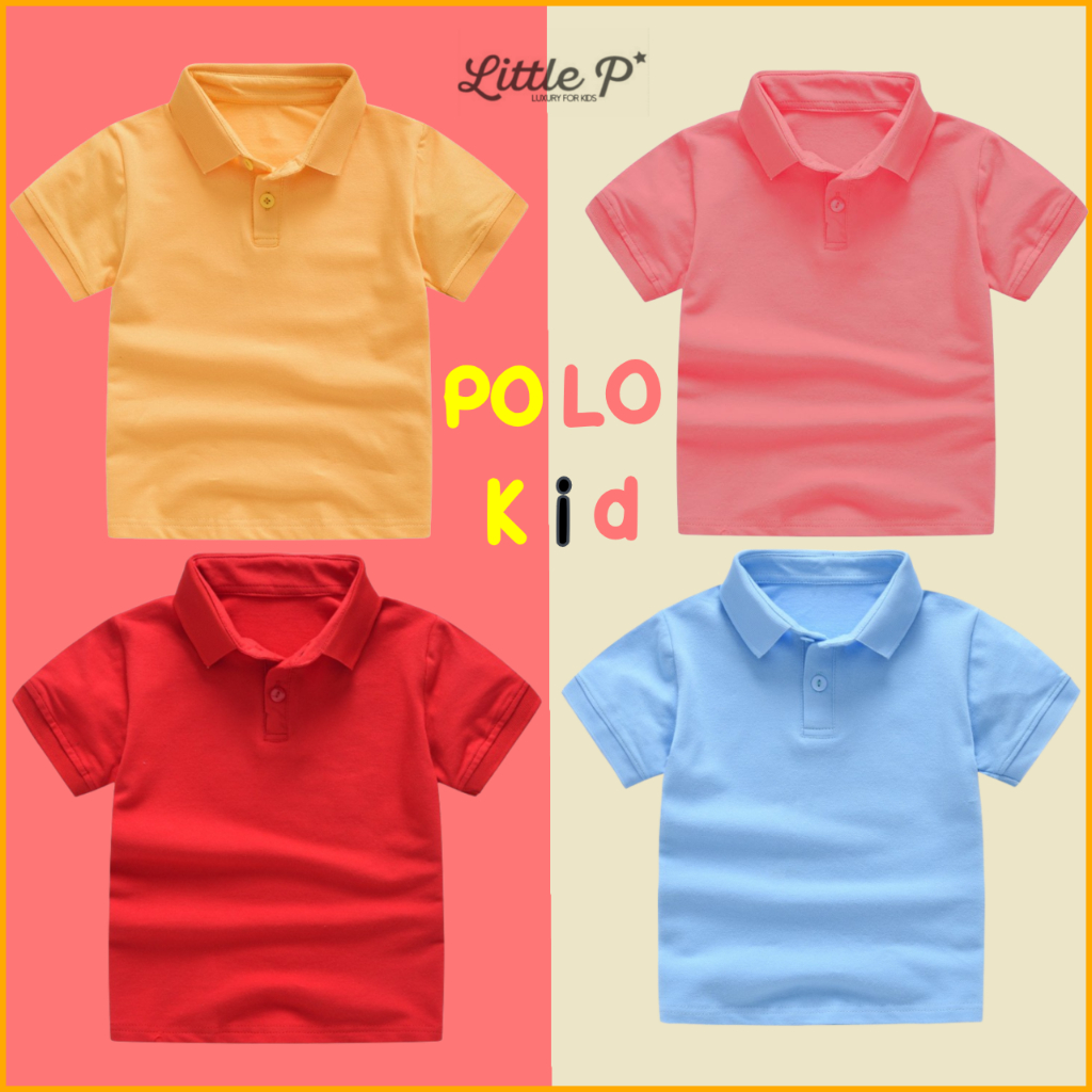 พร้อมส่ง ใหม่ ! เสื้อโปโลเด็ก โปโลเด็กชาย ปี 2023 อายุ​ 1-7 ปี By Little.P