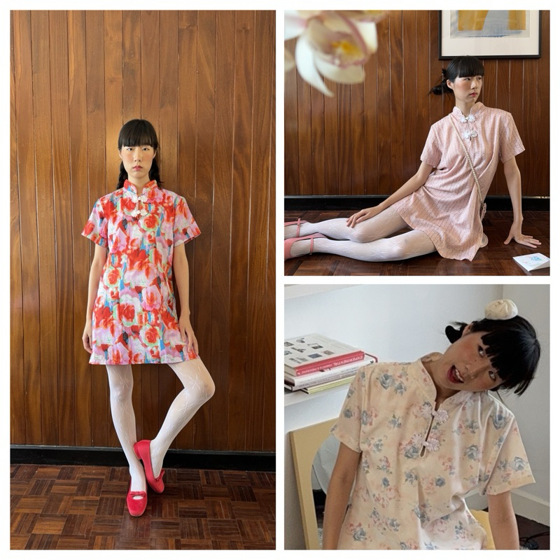 Peony dress CNY เดรสคอจีน พร้อมส่ง