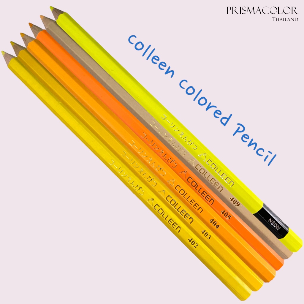 ดินสอสีไม้ Colleen (จำหน่ายแบบแยกแท่ง) กลุ่มสีเหลือง