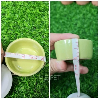 ถ้วยเซรามิคสีพลาสเทลขนาดเล็ก สำหรับใส่น้ำและอาหารสำหรับสัตว์เลี้ยงเล็กๆ (ถ้วยจิ๋วสี)