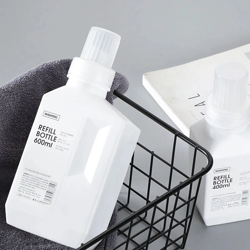 E-item ขวดพลาสติกใส่น้ำยา ขวดสำหรับใส่น้ำยารีฟิว ใส่น้ำยาอเนกประสงค์ แบบหัวกรวยเทง่าย สีขาว-เทา A239 thumbnail 3