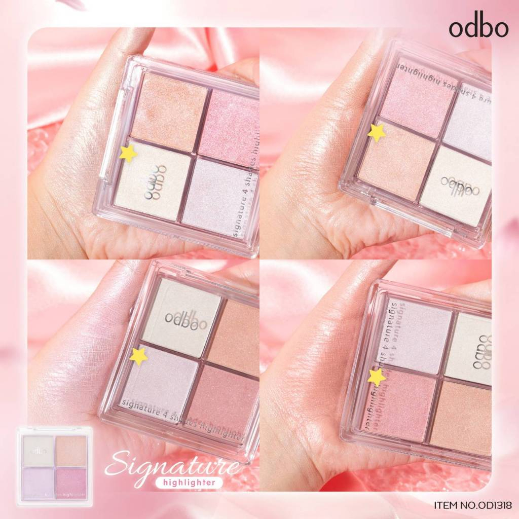 OD1318 odbo ซิกเนเจอร์ โฟร์ เฉดส์ ไฮไลท์เตอร์ 10 กรัม ODBO โอดีบีโอ