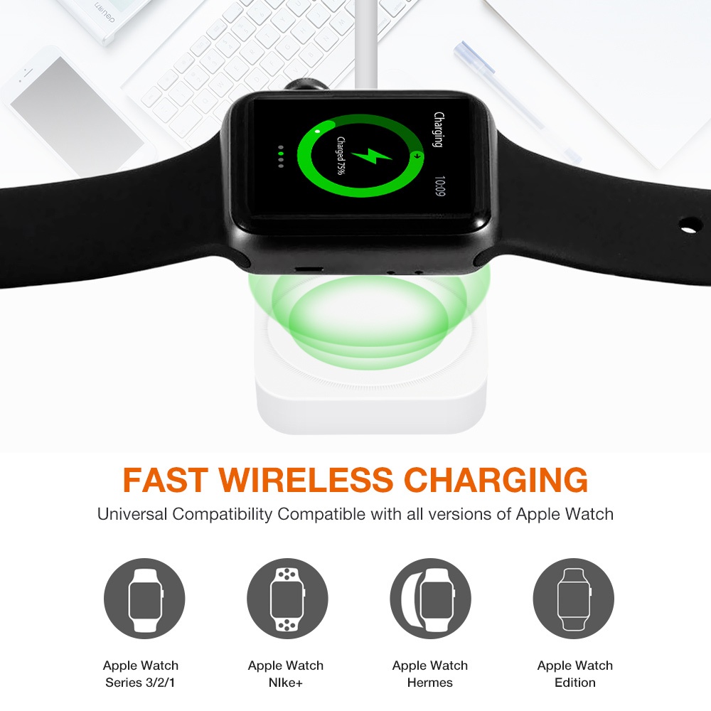 เครื่องชาร์จไร้สาย Type C 2-in-1 สำหรับสายชาร์จนาฬิกา A-pple Watch USB iwatch S9 8 7 6 5 4 3 2 1 ราคา ถูกที่สุด ดีลบีเคเค แกลเลอรีภาพที่ 8