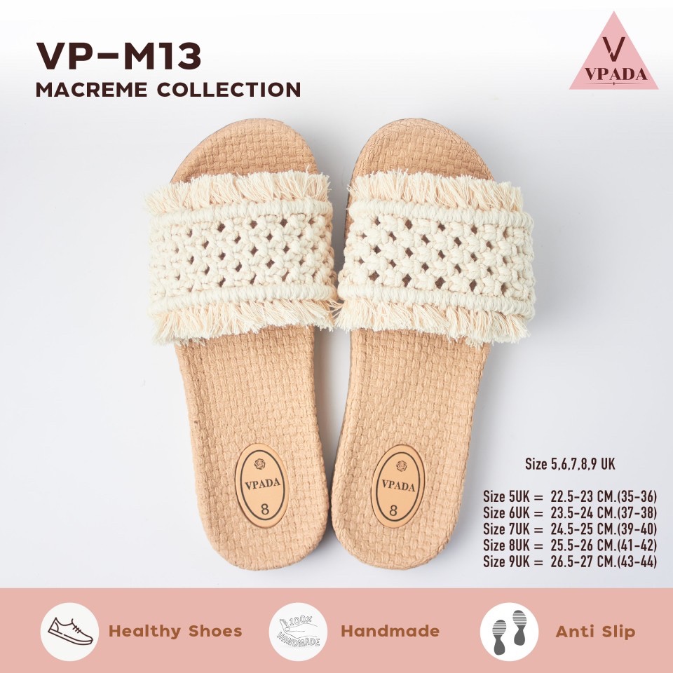 Vpada_sandals_VP-M13 Macreme Collection รองเท้าแตะชายหาดแบน รองเท้าแตะแฟชั่น