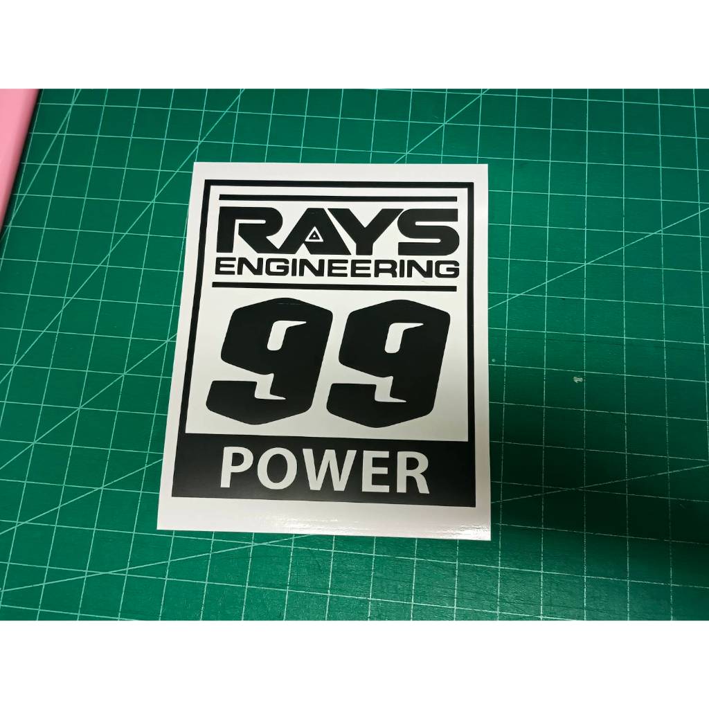 สติกเกอร์ตัวเลข Racing Rays ใช้ตกแต่งรถยนต์ สามารถเปลี่ยนตัวเลขได้