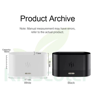 Goose Hours เครื่องเพิ่มความชื้น Flame Diffuser Humidifier 180 ML, Aromatherapy, USB Charging