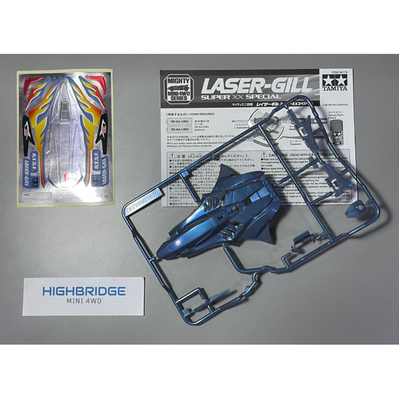 บอดี้ Tamiya Mini 4WD JR Laser-Gill Special (94719,95468) พร้อมสติ๊กเกอร์ และคู่มือ