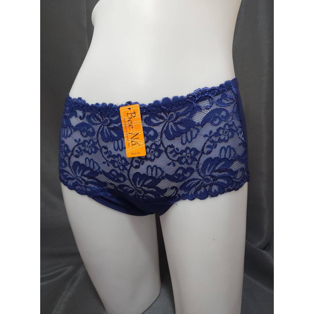 งานนำเข้า*รหัส 544 Beena Bra กางเกงใน ผ้านุ่มลื่นแต่งลูกไม้ ไม่คัน