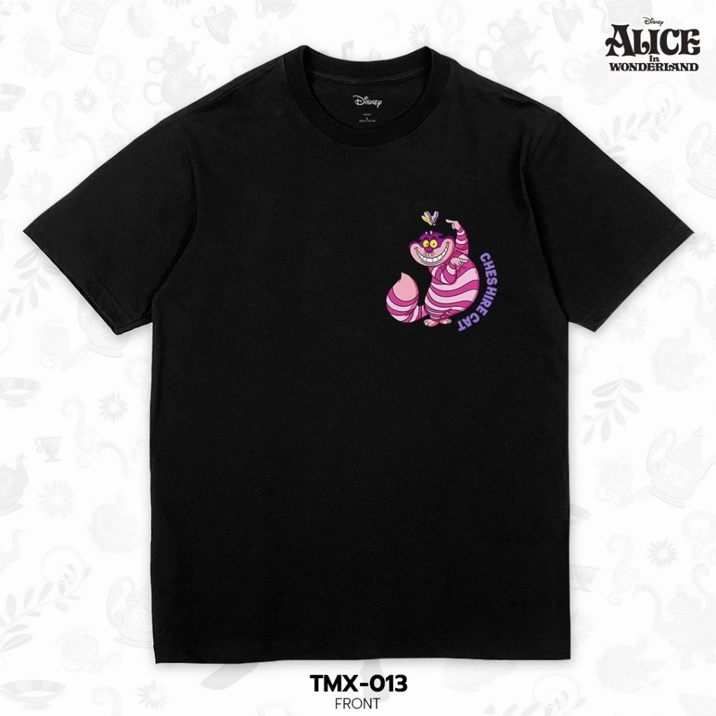 เสื้อยืด สตรีทแฟชั่น Alice in wonderland – Cheshire Cat ลิขสิทธิ์แท้100% Disney’s คอกลม แขนสั้น (TMX-013) ราคา ถูกที่สุด ดีลบีเคเค แกลเลอรีภาพที่ 2