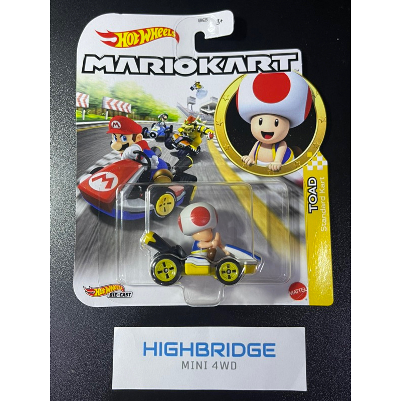 Hot Wheels - ฮอตวิล Mario Kart GBG25 Toad Standard Kart