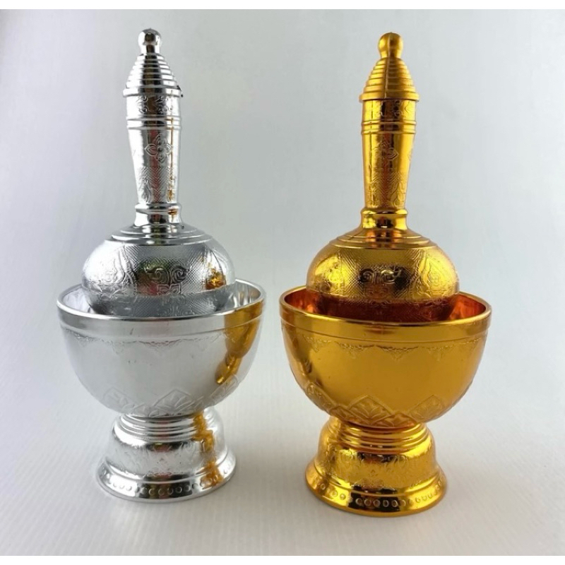 [ขายส่ง] กรวดน้ำเทพพนม สีเงิน-สีทอง 10 ชิ้น