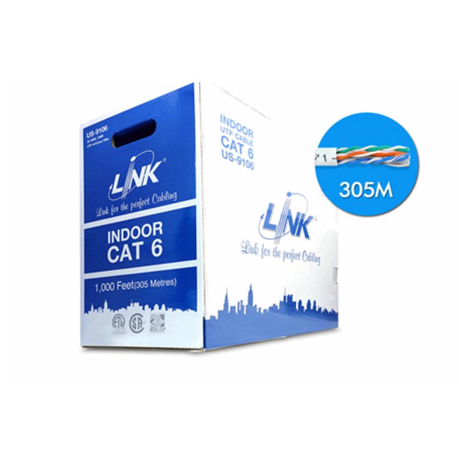 สาย LAN LINK CAT6 Indoor 305M (250 MHz) (US-9106LSZH)