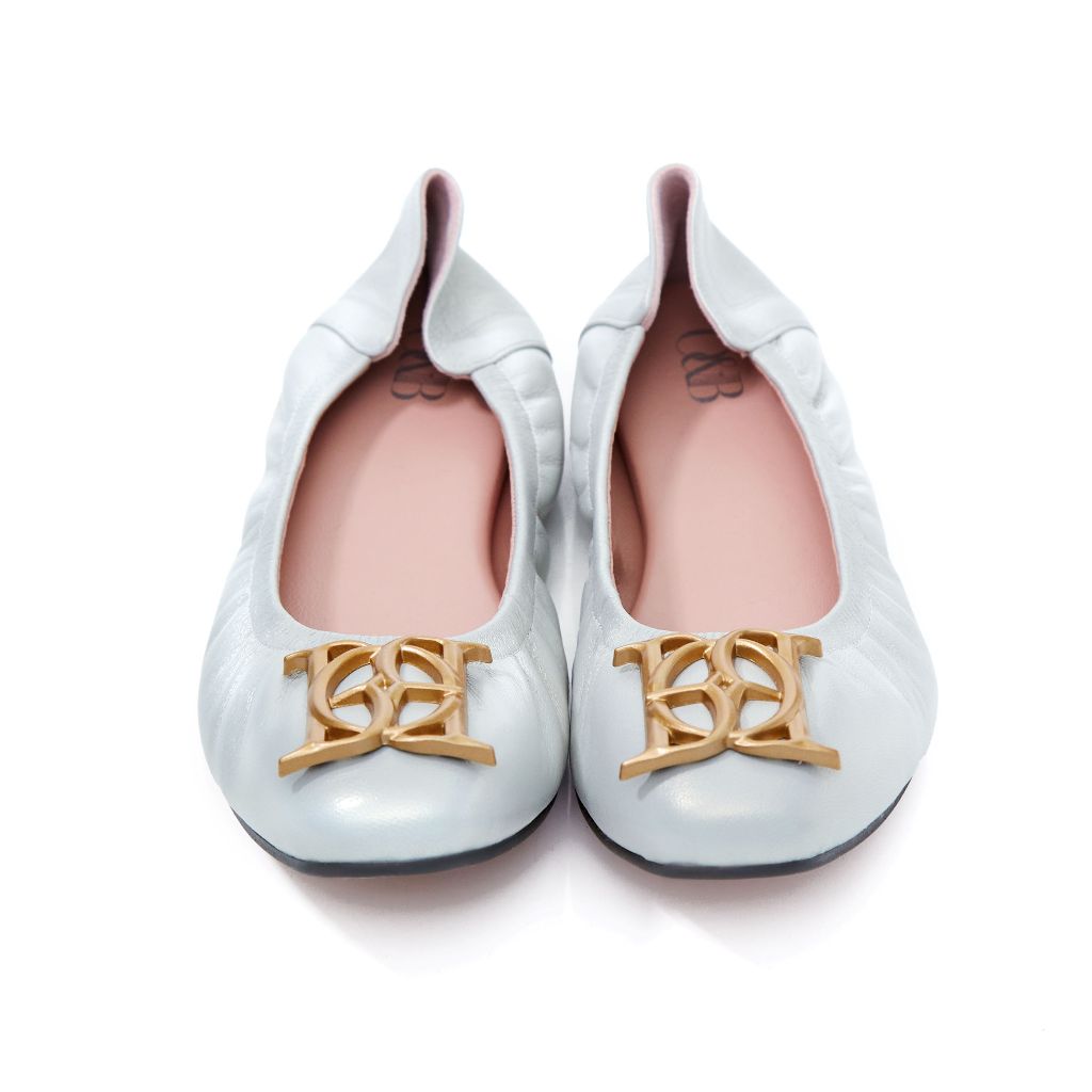 O&B รองเท้าหนังแกะ รุ่น AUDREY CREST IN MIRROR GREY-11087CS32615F_S4GYSM