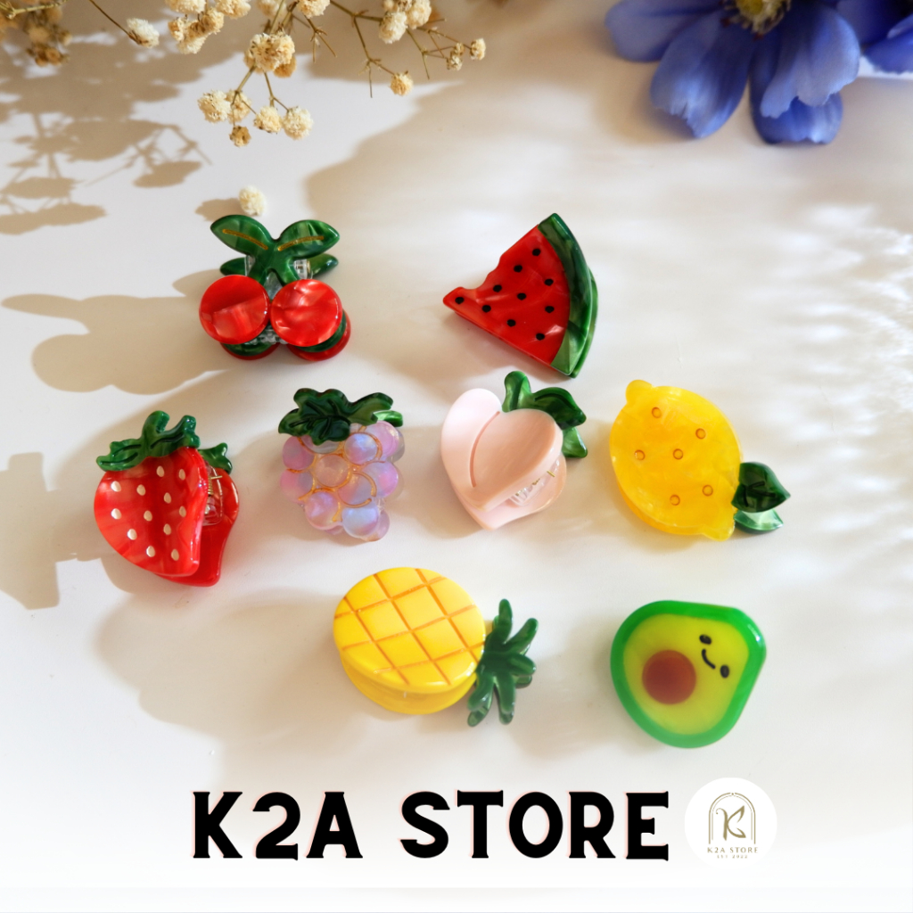 (New)กิ๊บหนีบผมแฟชั่น รูปผลไม้ ขนาดเล็ก 3 cm หลายแบบ น่ารัก สีสันสดใส ++พร้อมส่งจากไทย++