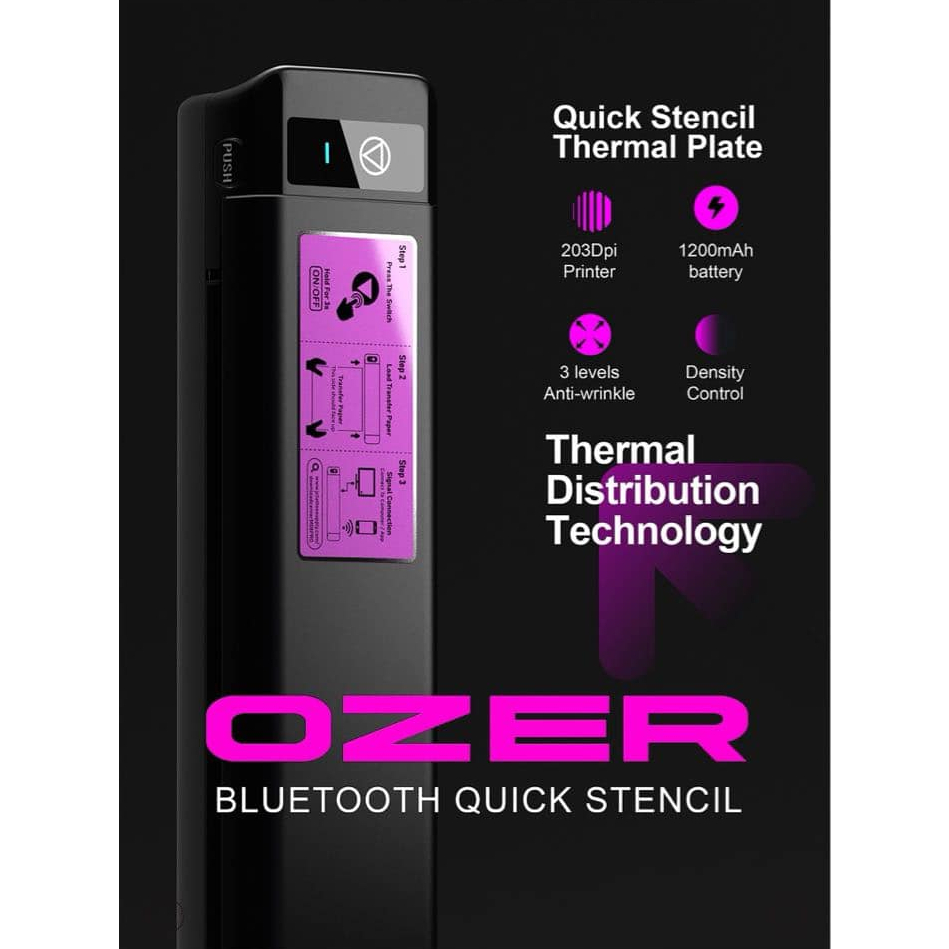 เครื่องลอกลาย OZER BLUETOOTH TATTOO Quick STENCIL PRINTER  เครื่องลอกลายโอเซอร์