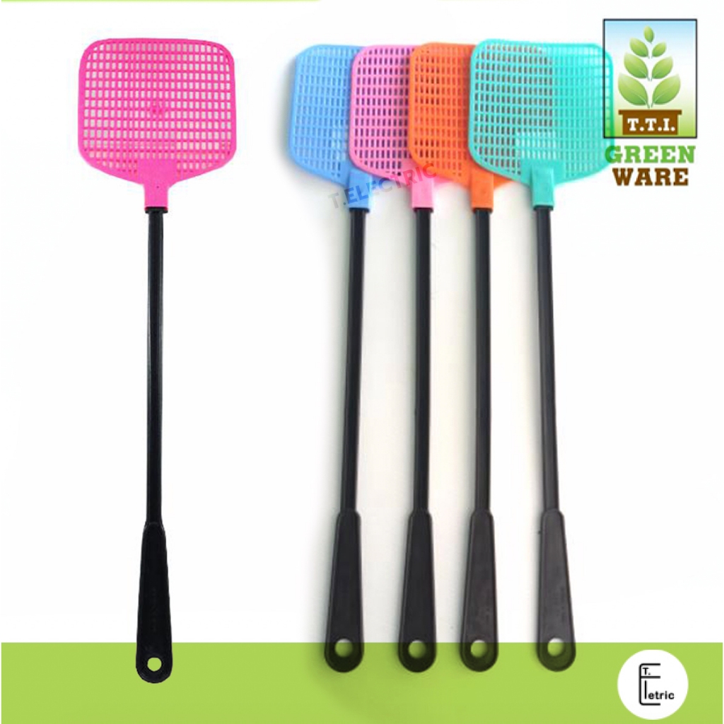 ไม้ตีแมลงวันพลาสติก (สุ่มคละสี) Greenware GW-838 ไม้ตียุง ไล่แมงวัน อุปกรณ์ไล่แมลง ไม้ตบ