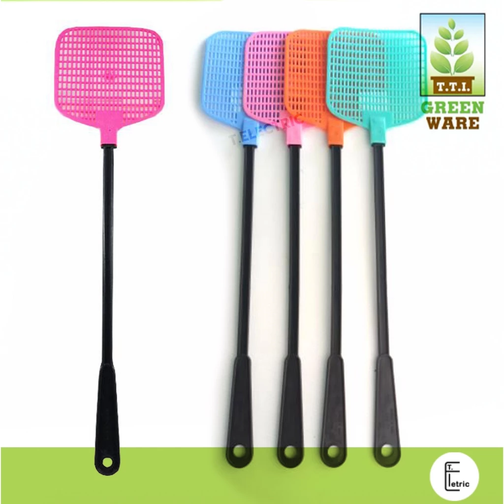 ไม้ตีแมลงวันพลาสติก (สุ่มคละสี) Greenware GW-838 ไม้ตียุง ไล่แมงวัน อุปกรณ์ไล่แมลง ไม้ตบ