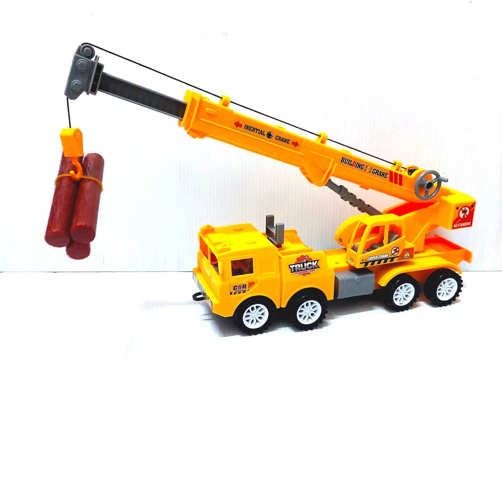 รถเครน รถ ยาว 24 ซม. หมุนได้ รอบ 360 องศา มีลาน CRANE CONSTRUCTION เครน ตรงปก พร้อมส่ง จากไทย 816