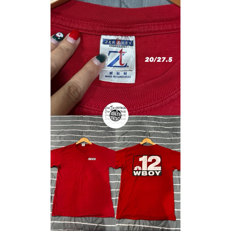 เสื้อยืดมือสอง 12 news (M) [พับ 3]