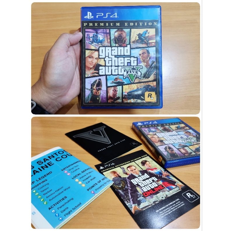 PS4 GTA 5 (Grand Theft Auto V Premium Edition)ภาษาอังกฤษ ของแท้ 100%  มือสอง สภาพใช้งานปกติ