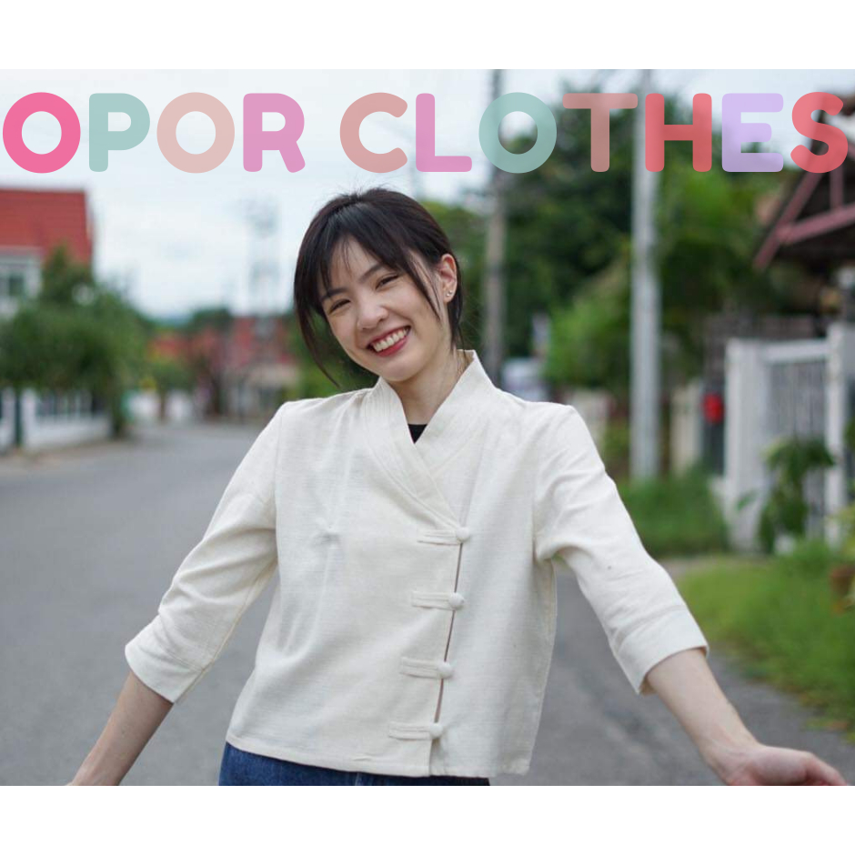 เสื้อฮันบกขากระดุมV2-ระบุสีในแชท K-013