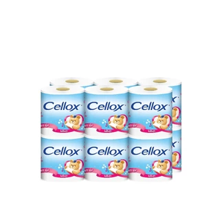 เซลล็อกซ์ 2 ชั้น ยาว 1.5 เท่า 1 ม้วน x 12 ม้วน Cellox 2 ply 1.5X 1'Rx12 ทิชชู๋ม้วน Toilet Tissue