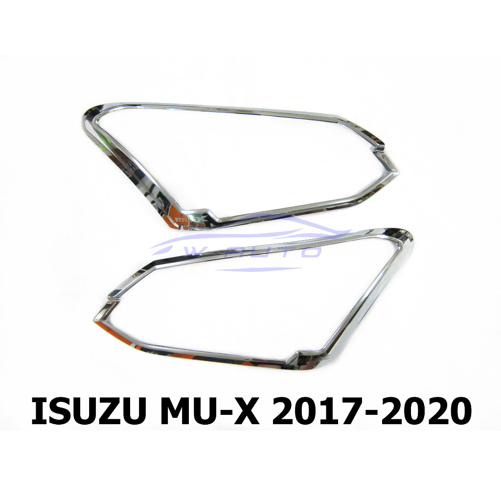 1คู่ ครอบไฟหน้า ชุบโครเมี่ยม อีซูซุ มิวเอ็กซ์ 2017 - 2020 ครอบไฟรถยนต์ Isuzu MU-X MUX SUV ของแต่งรถยนต์ มิวเอก