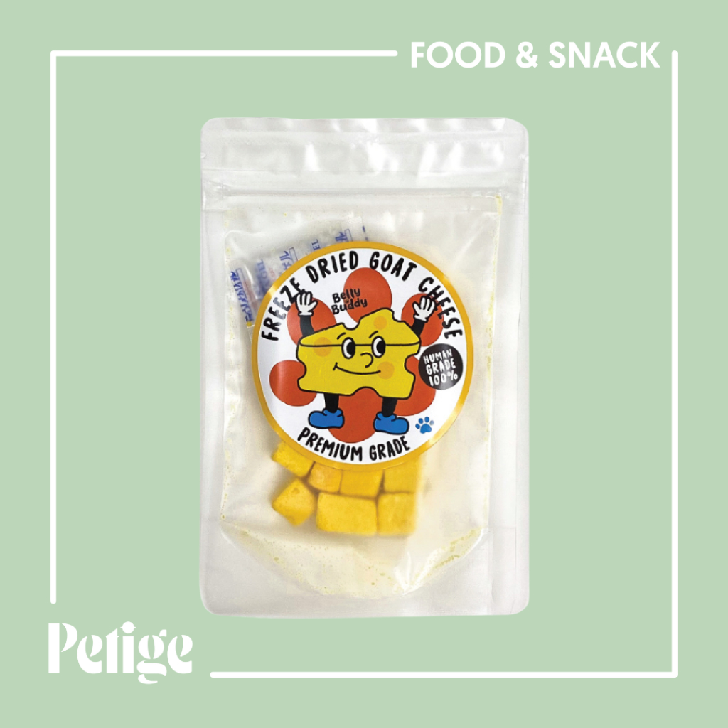 Belly Buddy ชีสนมแพะฟรีซดรายสำหรับสุนัขและแมว ขนาด 30 g