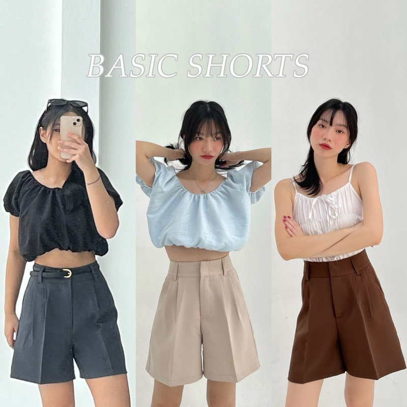 BASIC SHORTS - กางเกงขาสั้นทรงกระบอก (nita.bkk)