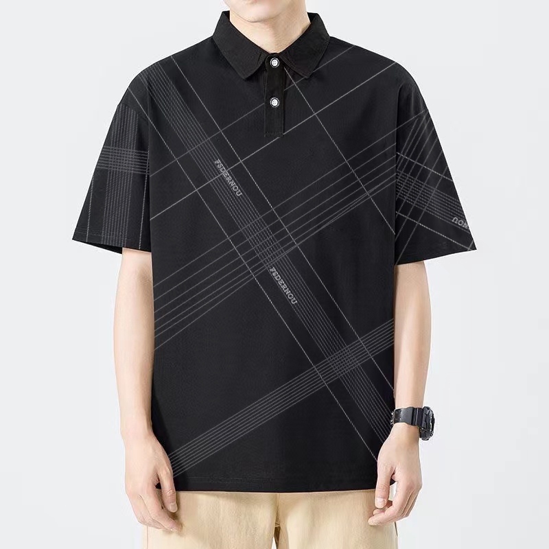 TS MEN เสื้อ​คอปก​ เสื้อ​โปโล เสื้อแขนสั้น ผ้าดีสวมใส่สบาย T80