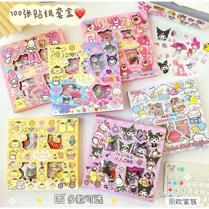 BowboShop 1บาท PETสติกเกอร์ตัวการ์ตูนกันน้ำ แบ่งขาย 1แผ่น สำหรับตกแต่ง DIY พร้อมส่งจากไทย