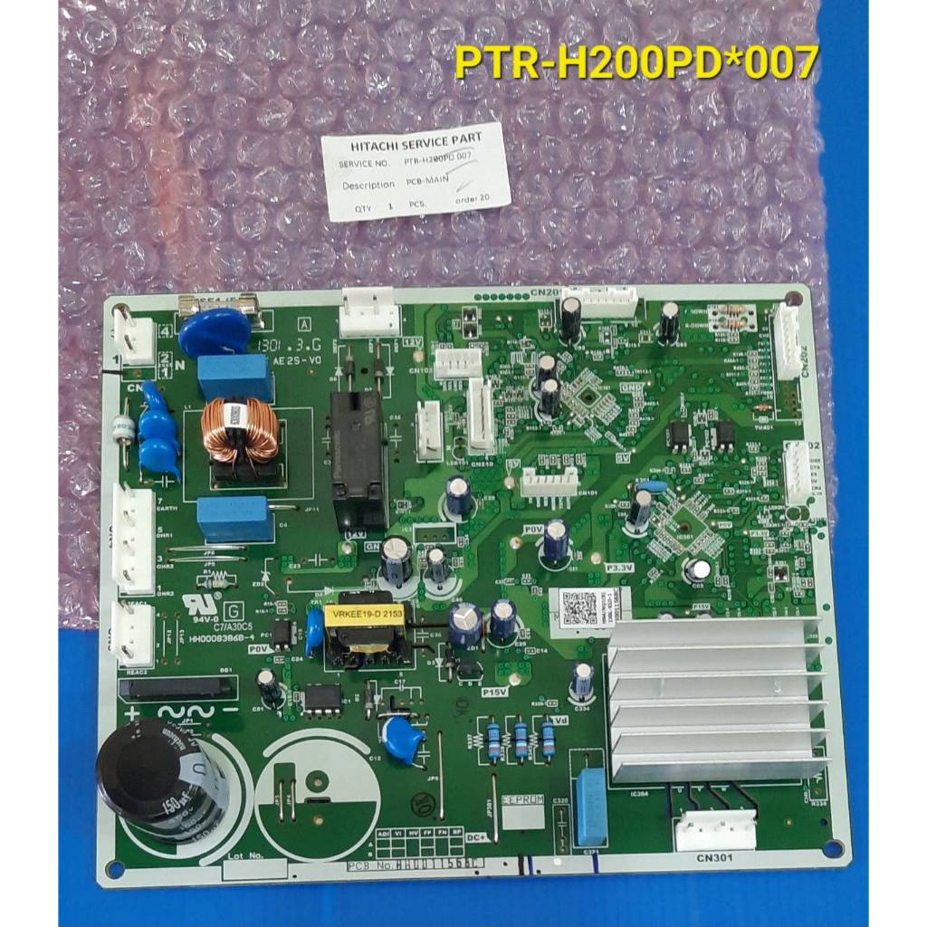 PTR-H200PD*007  แผงควบคุมตู้เย็น Hitachi ใช้กับรุ่น R-H200PD-1 , R-H230PD-1 เท่านั้น