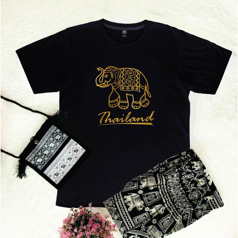 เสื้อยืด สกีนลายช้างสวยๆ #เสื้อคู่ #เสื้อครอบครัว